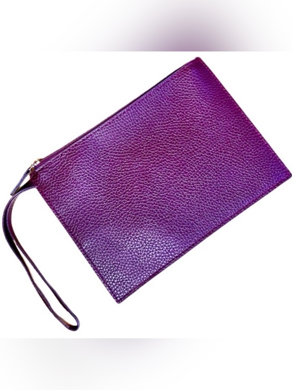 2/$30 Vegan Wristlet Pebbled Burgundy 8.5”x6”